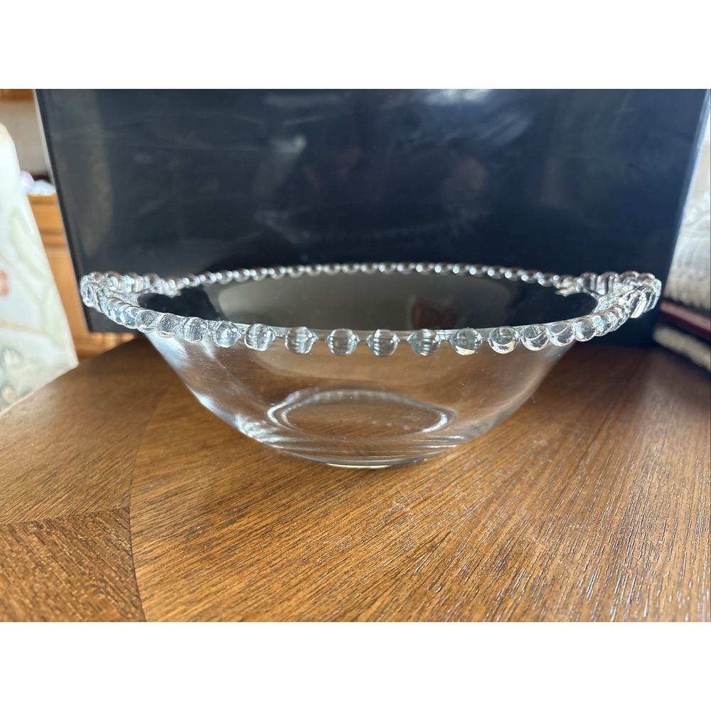 Elegant Imperial Candlewick Serving Bowl w/Handles 8" Diameter VGC